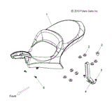 Siège en cuir noir d'origine pour moto Victory