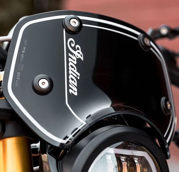 Pare-brise bas en polycarbonate sans capot de phare, clair. Indian Motorcycle