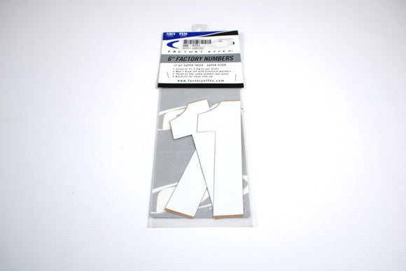 Autocollant 1 / 6'' blanc
