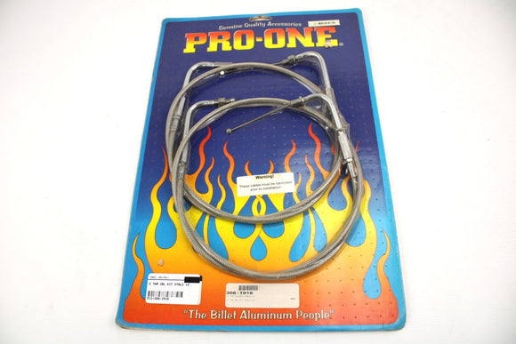 THROTTLE CABLES STAINLESS +2''