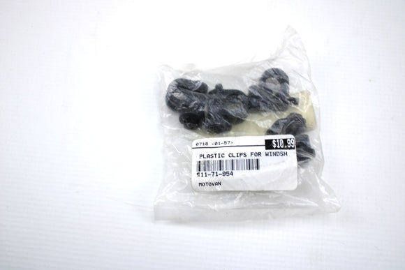 Plastic clips for windshield