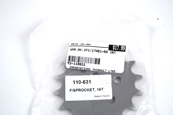 Pignon de remplacement pour 3Y1-17461-60-00 16 dents