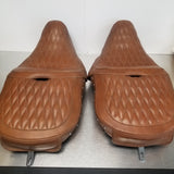 Siège chauffant en cuir tan d'origine pour moto Indian Roadmaster