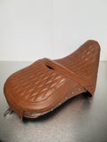 Siège chauffant en cuir tan d'origine pour moto Indian Roadmaster