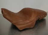 Siège chauffant en cuir tan d'origine pour moto Indian Roadmaster