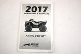 Manuel du propriétaire pour Arctic cat Alterra700/XT 2017 (Anglais)