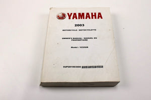 Manuel de service pour Yamaha YZ250R 2003