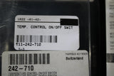 Temperature control on/off switch
